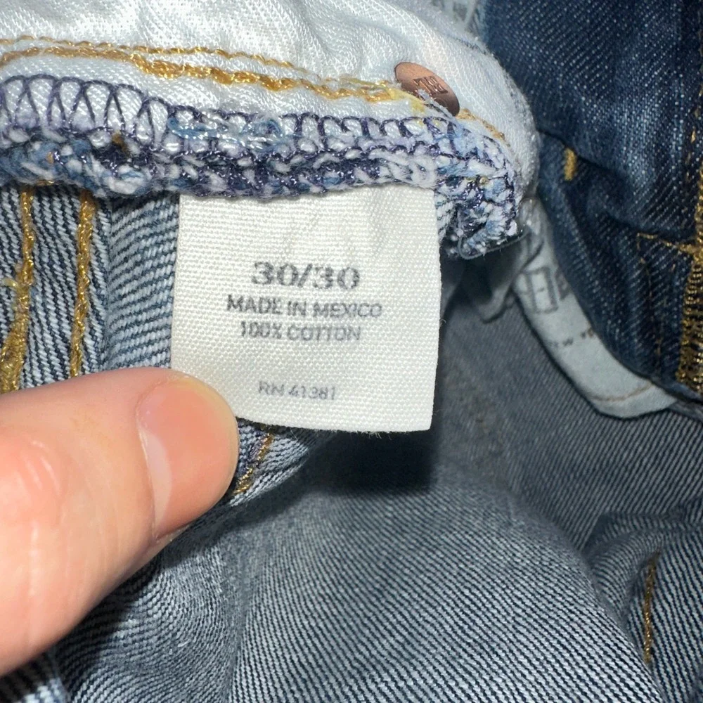 Y2K Polo Ralph Lauren Mens Dark Wash Jeans Red Pony Logo Straight Leg 30x30